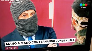 Polémica por la entrevista de un Nicolás Repetto encapuchado a Fernando Jones Huala