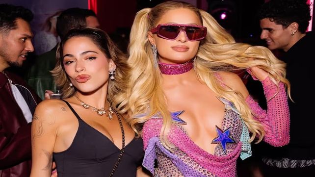 Tini Stoessel posó junto a Paris HIlton en su deslumbrante fiesta