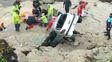 Auto volador en Mar del Plata: cayó al vacío y la conductora se salvó de milagro