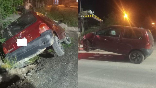 Un auto cayó en una zanja en Paraná.