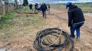 Personal policial y de la Cooperativa Eléctrica procedió al retiro de más de mil metros de cable.