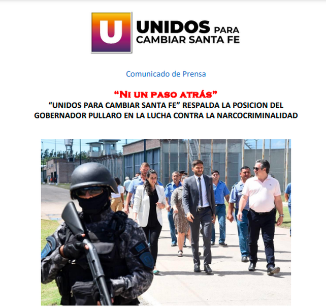 El pronunciamiento de los partidos que integran Unidos.