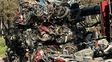 Realizaron la compactación de 300 motos retenidas en Puerto San Martín