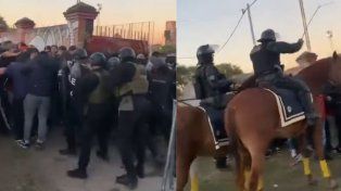 Demoras y tensión con la policía en el ingreso de los hinchas de Colón a la tribuna sur
