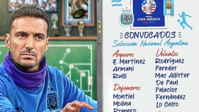 Lionel Scaloni dio a conocer la lista de los 26 jugadores de la Selección Argentina que jugarán la Copa América.
