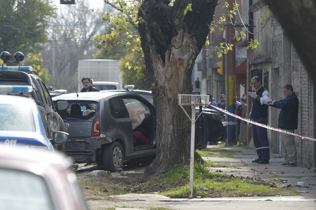Arijón y Cazadores. El automóvil donde iban las víctimas.&nbsp;