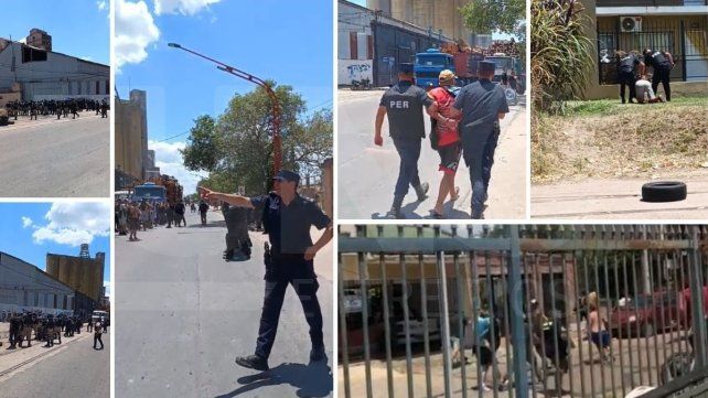 Fuerte operativo y balas de goma en el Puerto de Concepción del Uruguay.