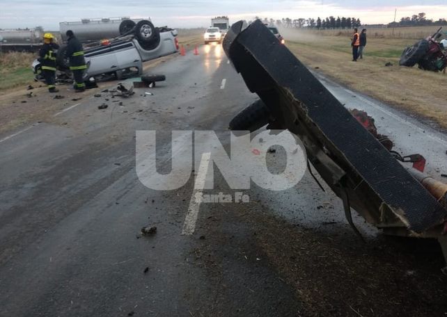 Violento choque con un tractorista herido al norte de Suardi