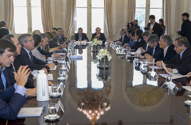 Los ministros estuvieron presentes en la reunión convocada por el presidente Macri.