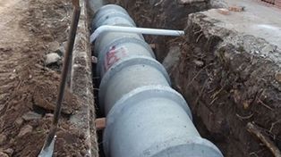 Avanza la obra del desagüe pluvial en calle Vieytes