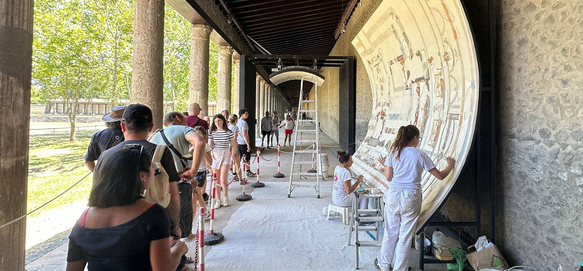 En esta imagen proporcionada por el Parque Arqueológico de Pompeya el viernes 24 de julio de 2026, se muestra parte del techo restaurado de la Casa de la Panadería en el sitio arqueológico de Pompeya. (Parco Arqueológico de Pompeya vía AP) En esta imagen proporcionada por el Parque Arqueológico de Pompeya el viernes 24 de julio de 2026, se muestra parte del techo restaurado de la Casa de la Panadería en el sitio arqueológico de Pompeya. (Parco Arqueológico de Pompeya vía AP)