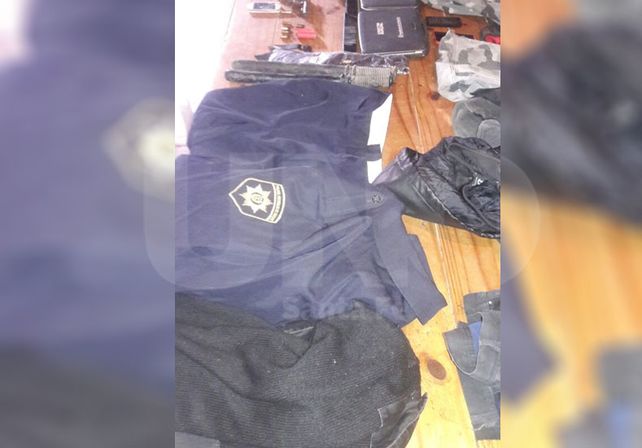 Elementos secuestrados en el allanamiento.
