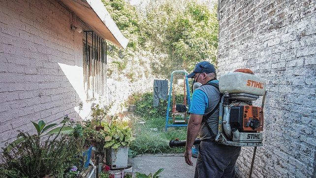 En Paraná los operativos preventivos consiste en la descacharrización y la fumigación en patios de viviendas.