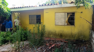 La casa que funcionaba como búnker en barrio Las Flores. Según la investigación judicial&nbsp; pertenecía a la banda de Dylan Cantero