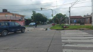 El lugar del accidente del joven paranaense con su moto.