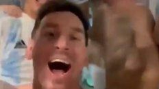 En el video que grabó Messi con su celular se lo ve exultante festejando el triunfo en la Copa América. En el video que grabó Messi con su celular se lo ve exultante festejando el triunfo en la Copa América.