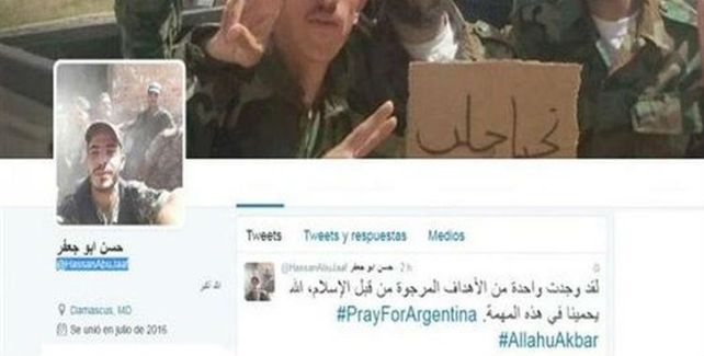 El tuitero posteó posibles atentados en la red social.