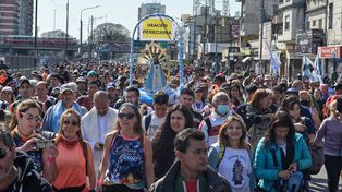 Peregrinación a Luján: fieles emprendieron la marcha con vivas a la Virgen