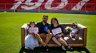 Hinchas de Unión que se casaron este martes.