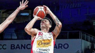 Escaso aporte de Delfino en el triunfo de Pesaro ante Olimpia Milano