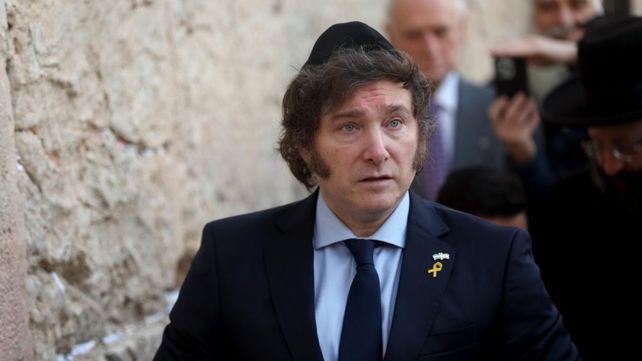 El presidente Javier Milei en una de sus visitas a Israel.&nbsp;