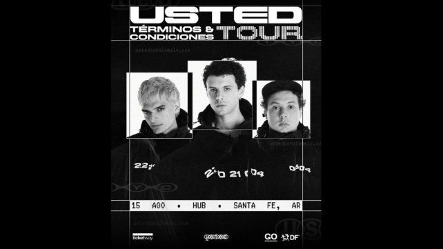 Usted Señalemelo llega a Santa Fe en el marco de su gira Términos y condiciones tour