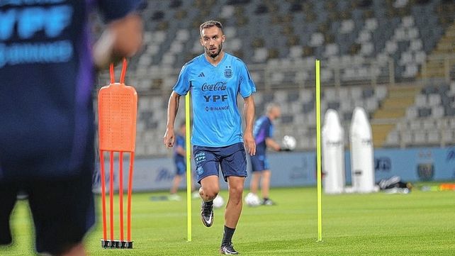 Germán Pezzella y Guido Rodríguez tuvieron su primer entrenamiento.