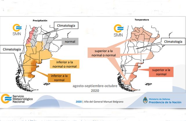 Informe del pronóstico climático trimestral del Servicio Meteorológico Nacional (SMN)
