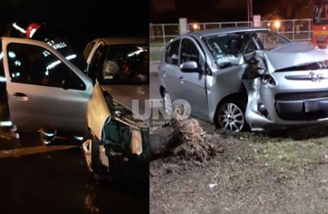 Dos fuertes accidentes se registraron en la madrugada del domingo en Santa Fe.