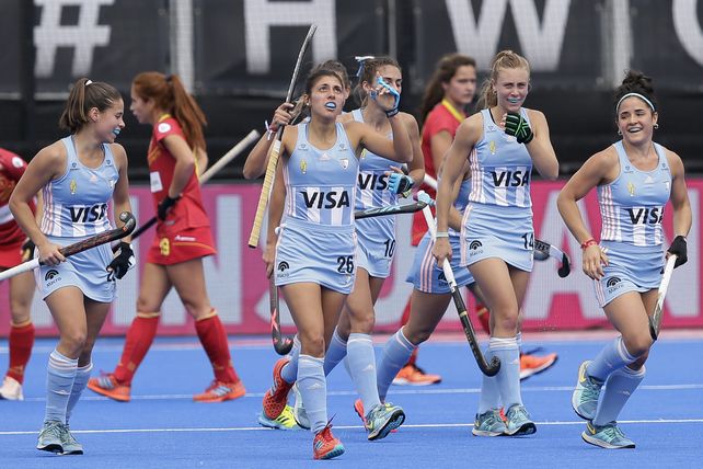 Las Leonas golearon a España en el primer partido del Mundial de Hockey