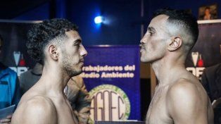 Lucas Amaya y Dimas Garateguy, cara a cara tras es pesaje.
