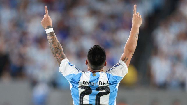 El gol de Lautaro Martínez para la Selección Argentina.