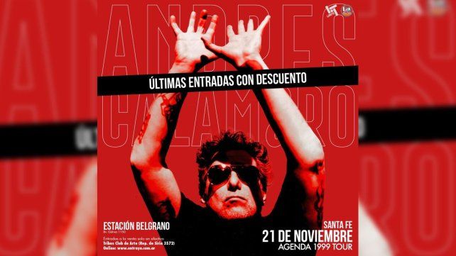 Cuenta regresiva para el show de Andrés Calamaro en Santa Fe