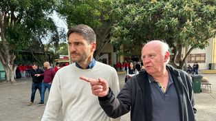 Maximiliano Pullaro y Miguel Tessandori compartieron una visita a una escuela rosarina.