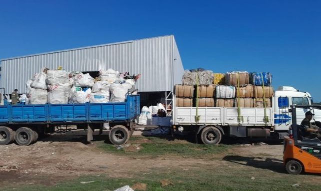 Unas siete toneladas de material reciclado fue recuperado por los trabajadores de la Plantade Separación