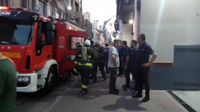 El incidente ocurrido ayer en Corrientes al 400. Hubo conmoción en la zona.&nbsp;