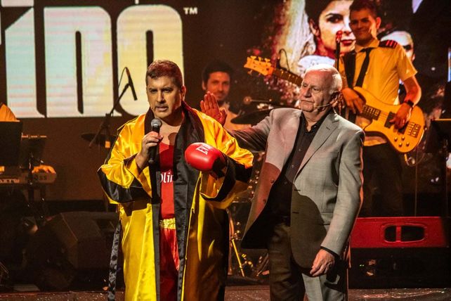 Juan Junco y Miguel Angel Tessadori en escena.