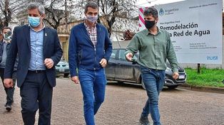 Cresto estuvo con Walser en Colón: el Frente de Todos encara la recta final de la campaña.