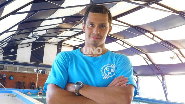 El nadador santafesino Martín Carrizo representa en la actualidad al Club Banco Provincial de Guadalupe.