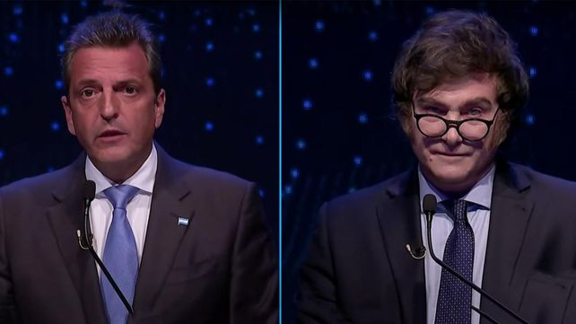 Los equipos de Massa y Milei ponen a punto los espacios que albergarán a los candidatos.