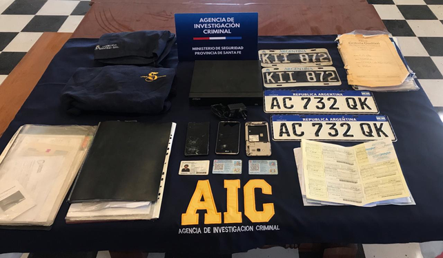 Parte de los elementos secuestrados en los allanamientos de ayer.&nbsp;