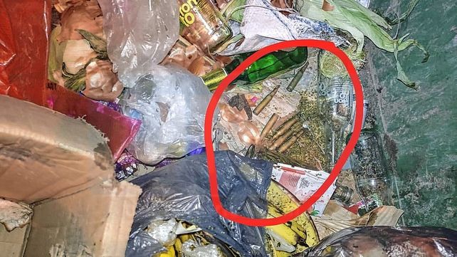 En un contenedor encontraron proyectiles antiaéreos y de Fal