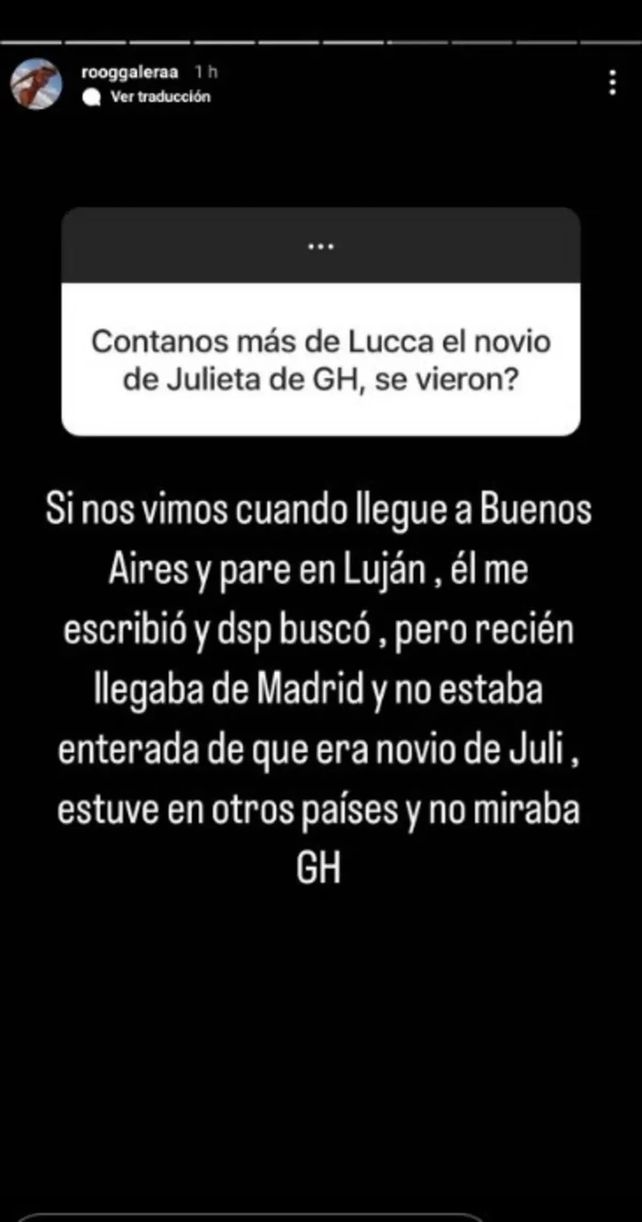 Gran Hermano: supuesta amante de Lucca Bardelli, el novio de Julieta, rompió el silencio