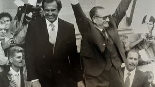 A nueve años de dejar la Fórmula 1, Reutemann saltó a la política y fue gobernador