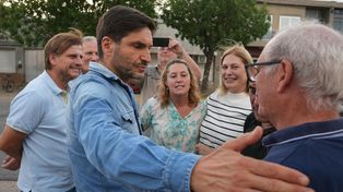 Pullaro y Scaglia en una recorrida. El cierre de campaña de Provincias Unidas será en el Bioceres de Rosario.&nbsp;