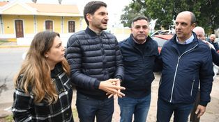 Iván Ludueña tuvo un importante apoyo de Pullaro y los candidatos a diputados Corral y Di Stéfano.
