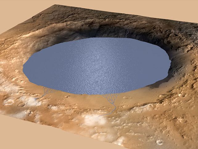 El Curiosity exploró un cráter en Marte que fue un enorme lago
