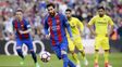 con un doblete de messi, barcelona goleo al villarreal y se mantiene bien arriba