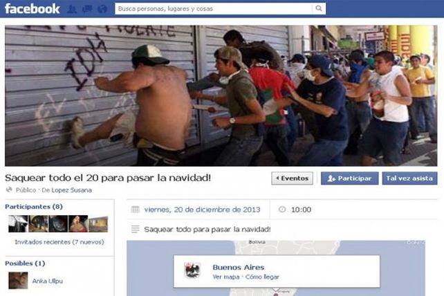 Convocan por Facebook a saquear supermercados chinos