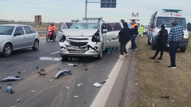 El violento choque ocurrido este miércoles en la autopista a Córdoba.&nbsp;